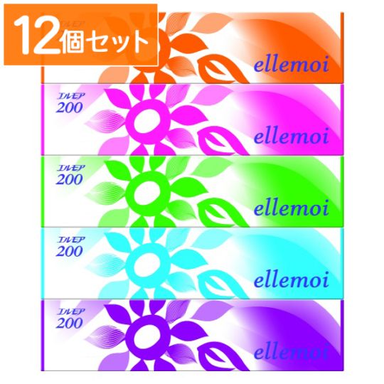 エルモア ティシュー 5個入 : カミ商事 【×12個セット・まとめ買い】