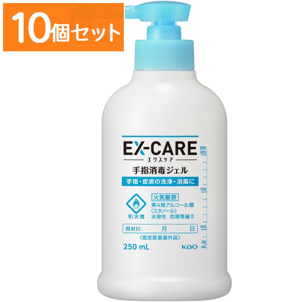 EX-CARE 手指消毒ジェル 業務用 250ml : 花王プロフェッショナル 【×10個セット・ケース販売】