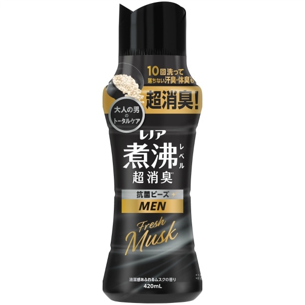 レノア 煮沸レベル消臭 抗菌ビーズ MEN 清潔感あふれるムスクの香り 本体 420ml : P&G