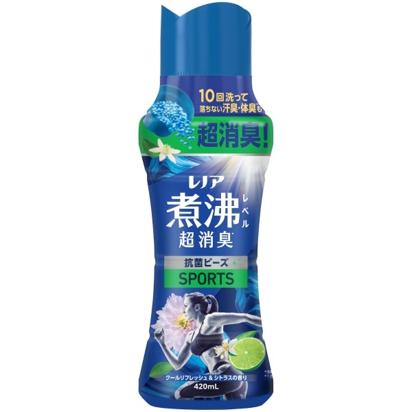 レノア 煮沸レベル消臭 抗菌ビーズ スポーツ クールリフレッシュ&シトラスの香り 本体 420ml : P&G