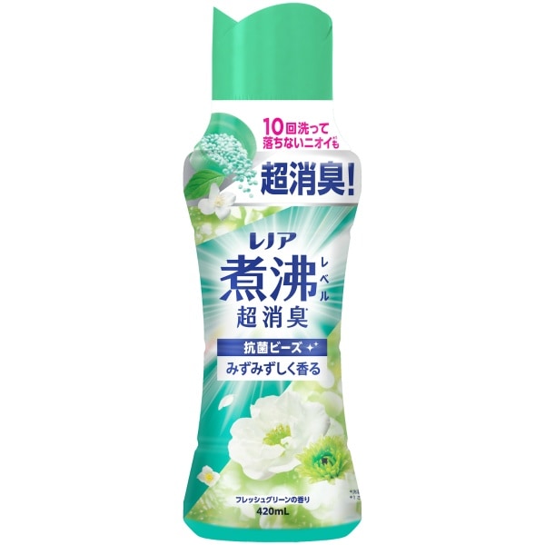 レノア 煮沸レベル消臭 抗菌ビーズ 太陽とフレッシュグリーンの香り 本体 420ml : P&G