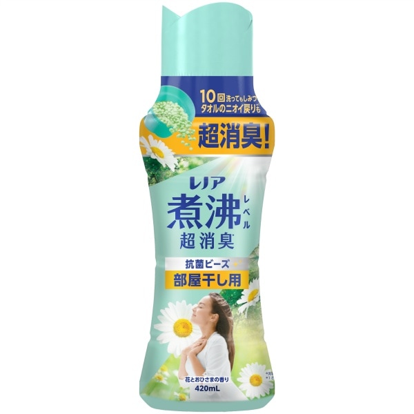 レノア 煮沸レベル消臭 抗菌ビーズ 部屋干し用 花とおひさまの香り 本体 420ml : P&G