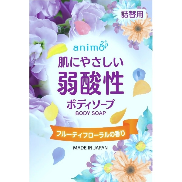 弱酸性 ボディソープ フルーティフローラル 詰替え 340ml : ロケット石鹸
