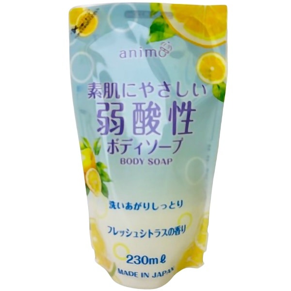弱酸性 ボディソープ フレッシュシトラスの香り 詰替え 230ml : ロケット石鹸
