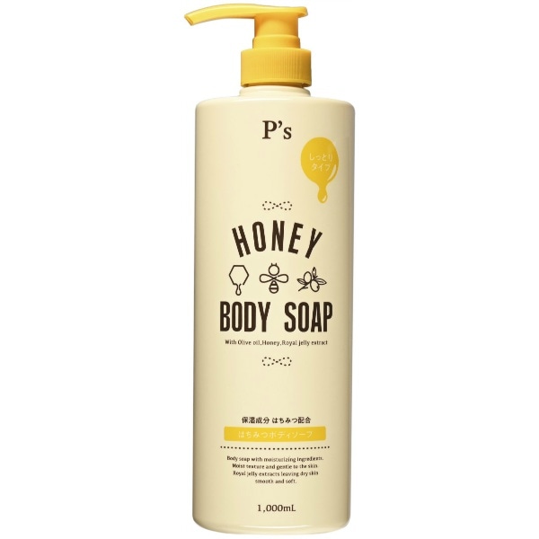 P's ハチミツ ボディソープ 1000ml : コスメステーション