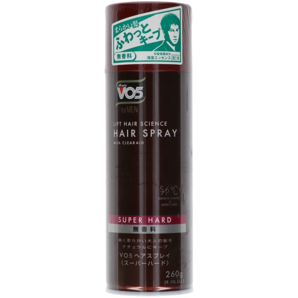 VO5 forMEN ヘアスプレイ スーパーハード 無香料 260g : サンスター