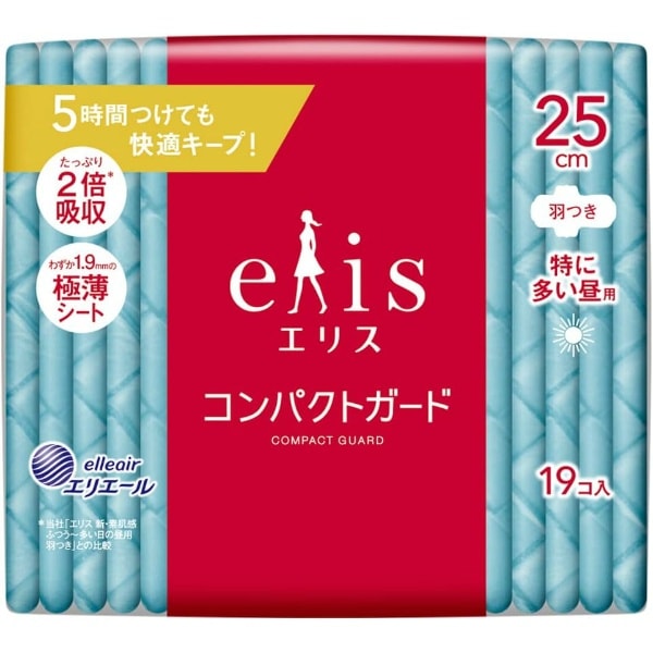 エリス コンパクトガード 羽つき 19枚入 : 大王製紙