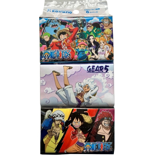 ワンピースミニポケットティシュ 6個入 : 河野製紙