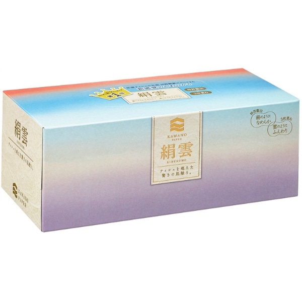 新保湿ティシュ 絹雲 3枚重ね 130組×1個 : 河野製紙