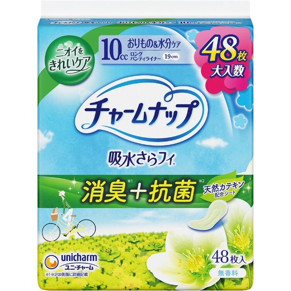 チャームナップ 吸水さらフィ 消臭・抗菌タイプ 10㏄ 48枚入 : ユニ・チャーム（ユニチャーム）