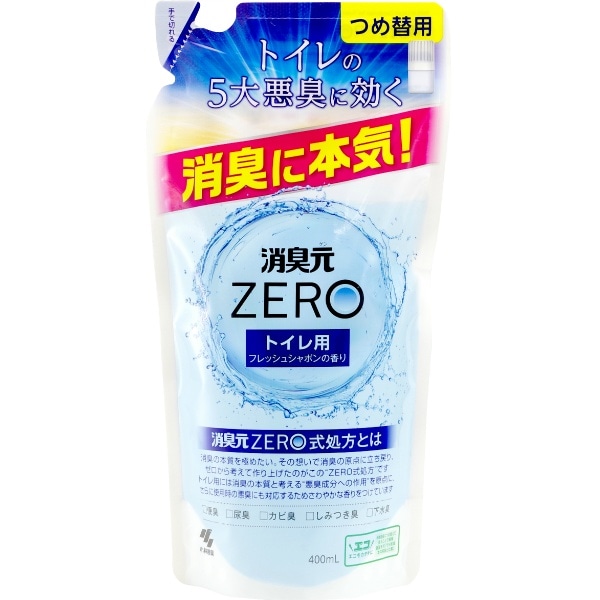 消臭元 ZERO トイレ用 フレッシュシャボンの香り 詰替え 400ml : 小林製薬