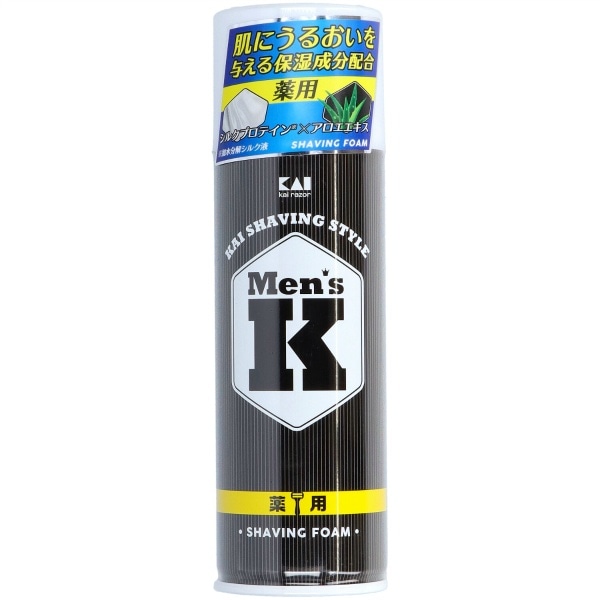 MENS シルクプロテイン配合 薬用 シェービングフォーム 1本 : 貝印