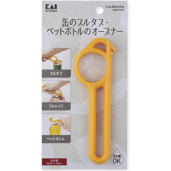 DH8140 KK 缶のプルタブ・ペットボトルキャップのオープナー 1個 : 貝印