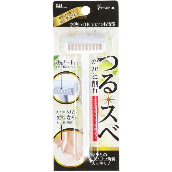 かかと削り コンパクトT字タイプ 1個 : 貝印