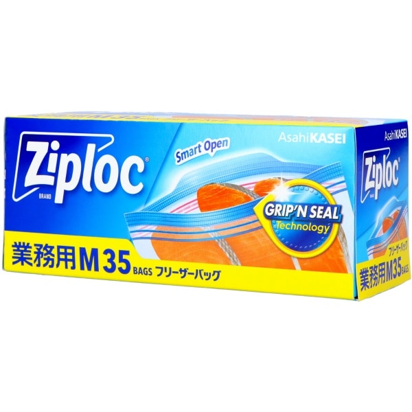 業務用 ジップロック フリーザーバッグ M 35枚入 : 旭化成ホームプロダクツ