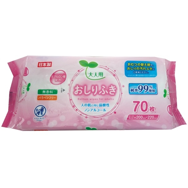 大人用おしりふき 70枚入 : ライフ堂