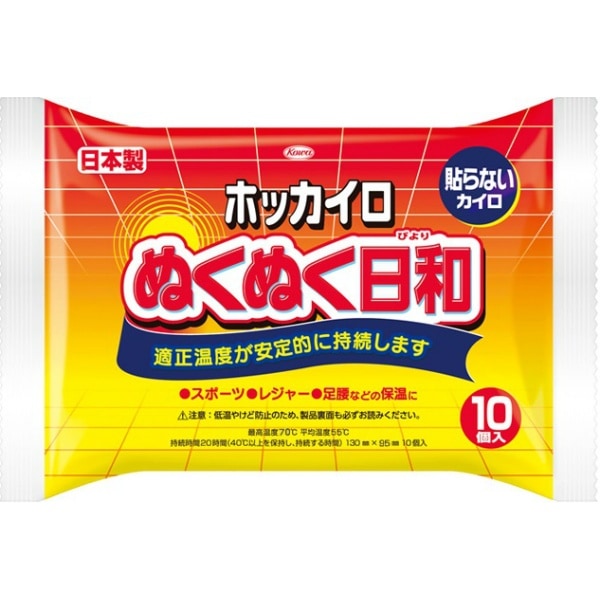 ホッカイロ ぬくぬく日和 貼らない レギュラー 10個入 : 興和新薬