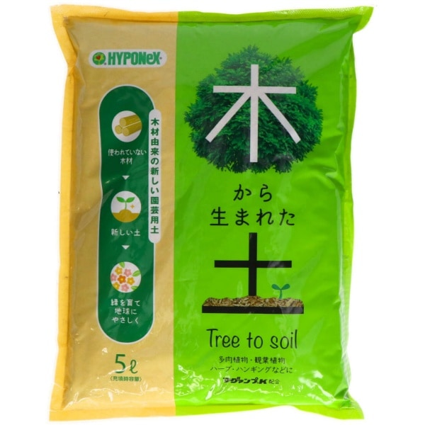 ハイポネックス 木から生まれた土 5L : ハイポネックスジャパン