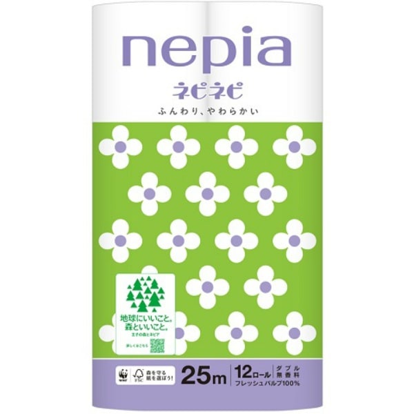 ネピア ネピネピ トイレットペーパー ダブル 12個入 : 王子ネピア