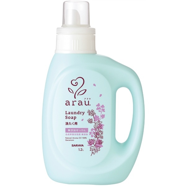 アラウ. 洗たくせっけん ゼラニウム 1200ml : サラヤ