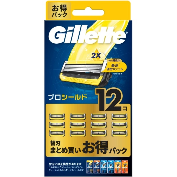 プロシールド 替刃 12個入 : ジレット