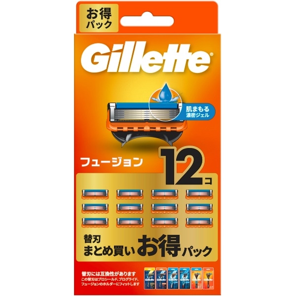 フュージョン マニュアル 替刃 12個入 : ジレット