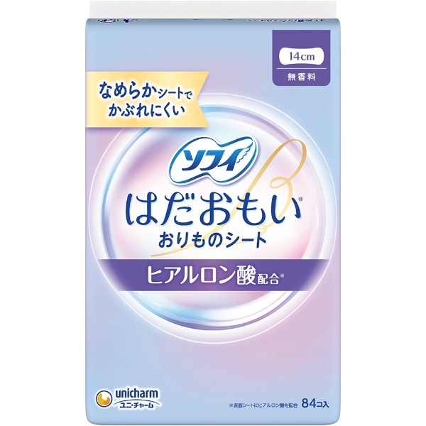 ソフィ はだおもい おりものシート ヒアルロン酸配合 84枚入 : ユニ・チャーム（ユニチャーム）