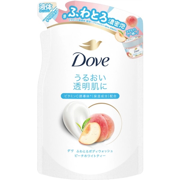 ダヴ ふわとろボディウォッシュ ピーチホワイトティー 詰替え 340g : ユニリーバ