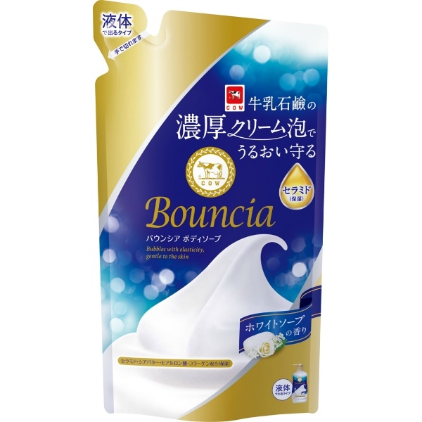 バウンシア ボディソープ ホワイトソープの香り 詰替え 340ml : 牛乳石鹸共進社