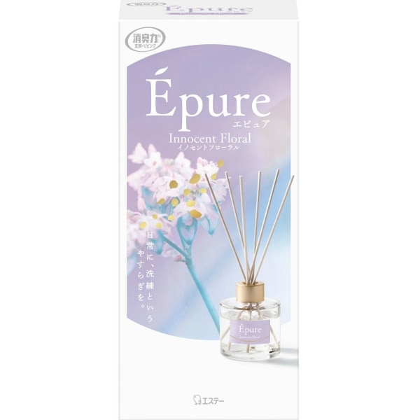 消臭力 Epure 玄関・リビング用 Stick 本体 イノセントフローラル 75ml : エステー