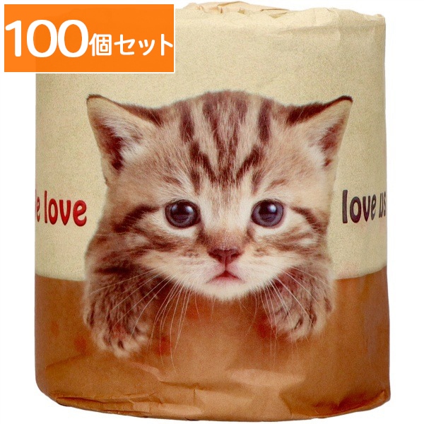 やっぱり猫が好き 1ロール : 林製紙 【×100個セット・ケース販売】