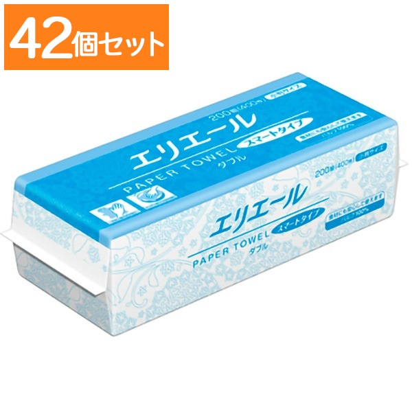 エリエール スマートタイプ ダブル 小判 200組 400枚入 : 大王製紙 【×42個セット・ケース販売】