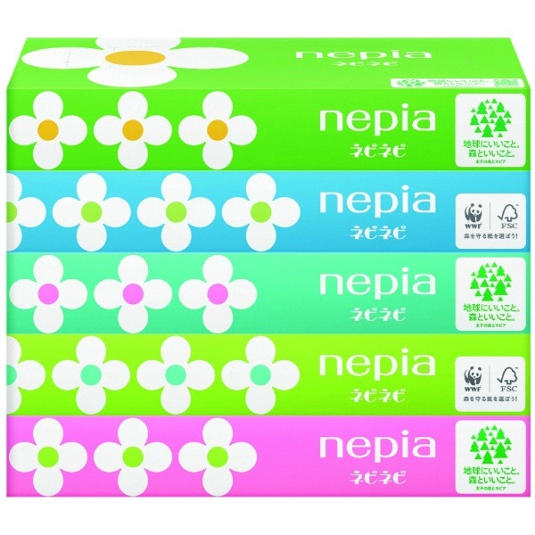 ネピア ネピネピ ティシュ 150組×5個パック 【×18個セット・まとめ買い】