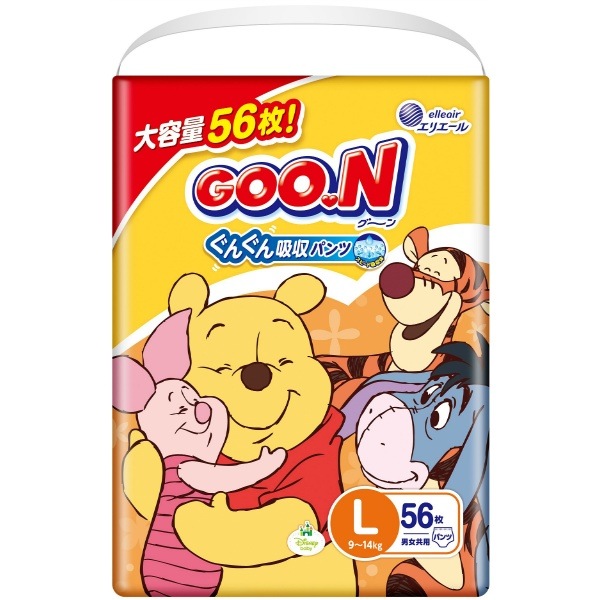 グ~ン パンツ まっさらさら通気 Lサイズ 56枚入 【×3個セット・まとめ買い】