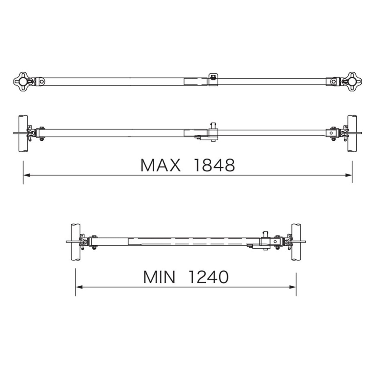 【見積品】アルバトロス　円形足場用伸縮手すり