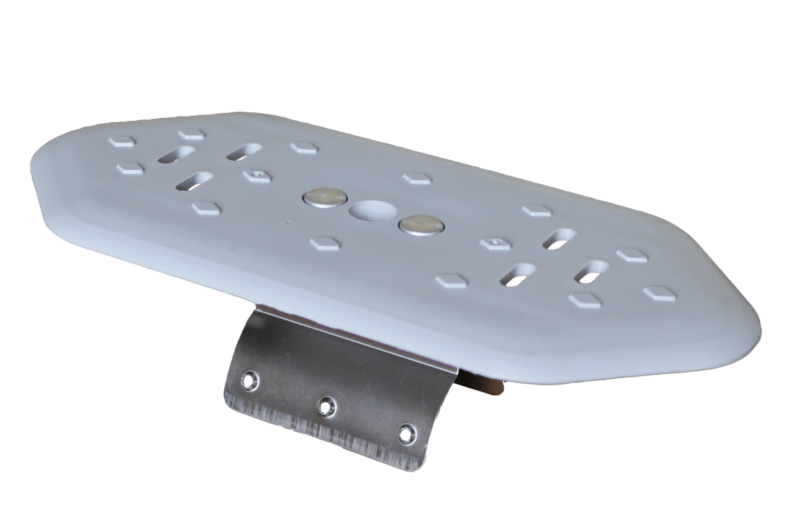 溝蓋キャップS型　樹脂製　ワンタッチ取付　取付穴幅22mm~45mm