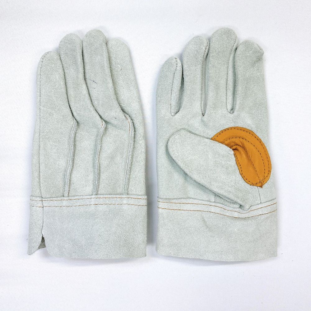 床革背縫い特級手袋　黄当付　12双入り　鳶　土木・建築　熔接　解体　SO-105