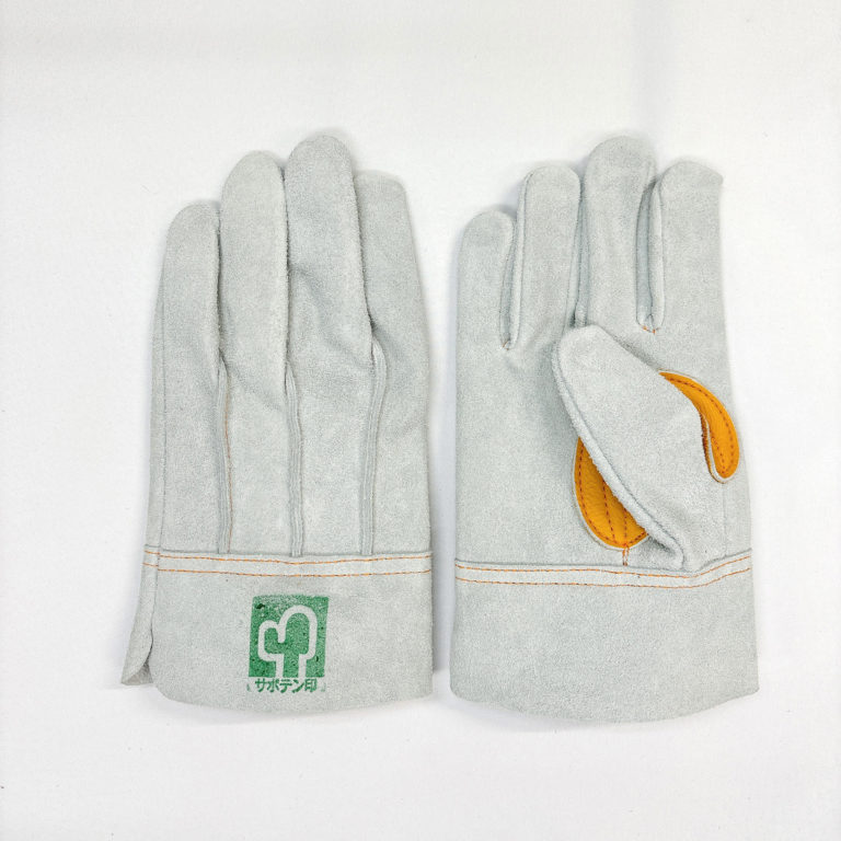 国産　床革背縫い手袋　黄当付　12双入り　鳶　土木・建築　熔接　解体　SH-101