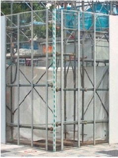 NKクリアパネル　コーナー用　W235mm、235mm×H2,000mm