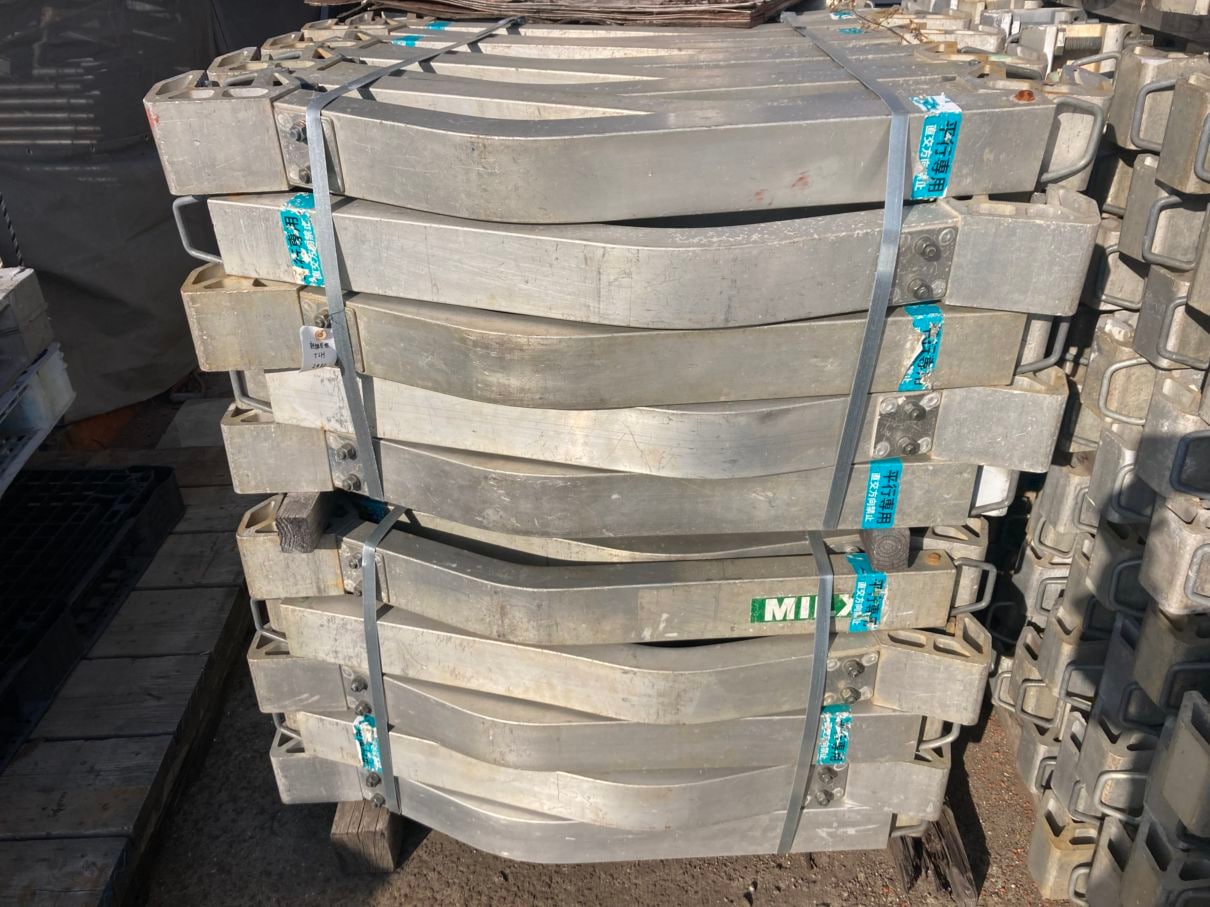 【中古品】アルミ親綱支柱　鉄骨用　平行型