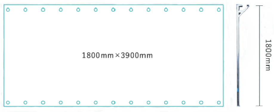 足場用傘　レイン棒　セット