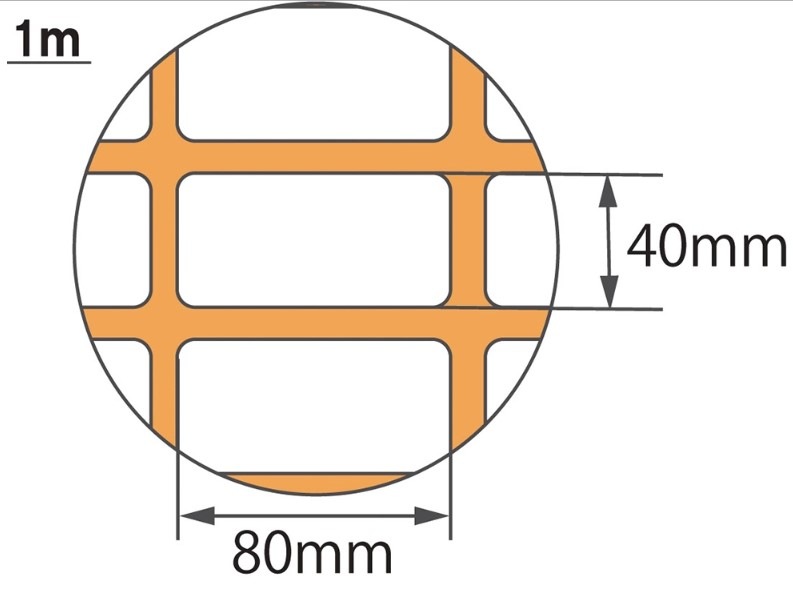 ネットプロテクター　1m×50m　オレンジ　グリーン