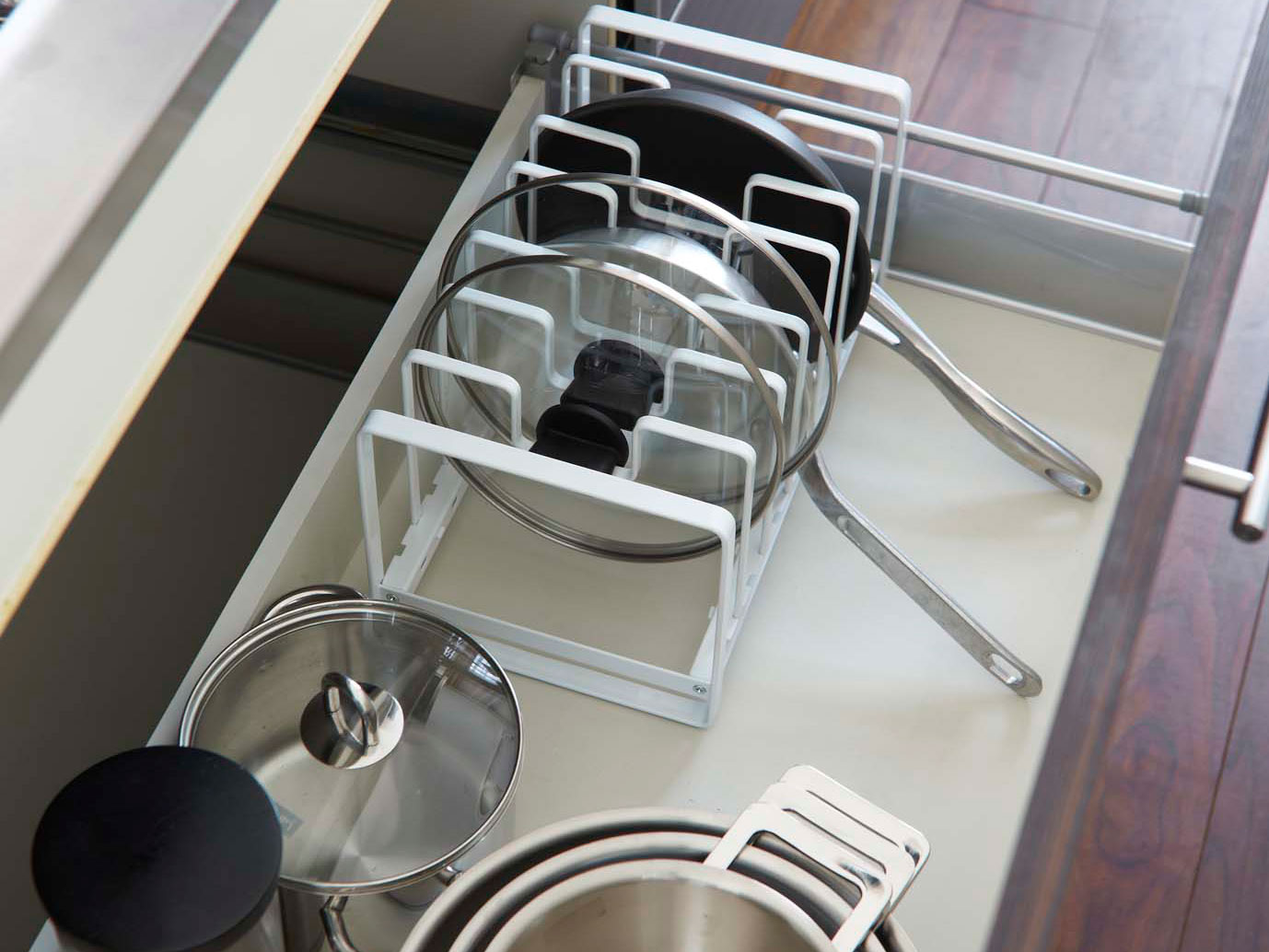 【tower/タワー】フライパン&鍋蓋スタンド ホワイト|全ての商品