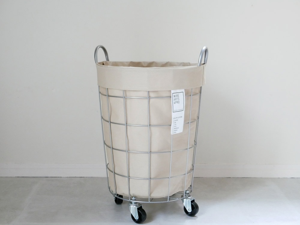 【BRID】ランドリーストレージ ラウンド 33L ベージュ