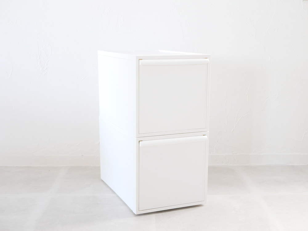 【like-it/ライクイット】クローゼットシステム 引出し セット組 ホワイト L/2個組