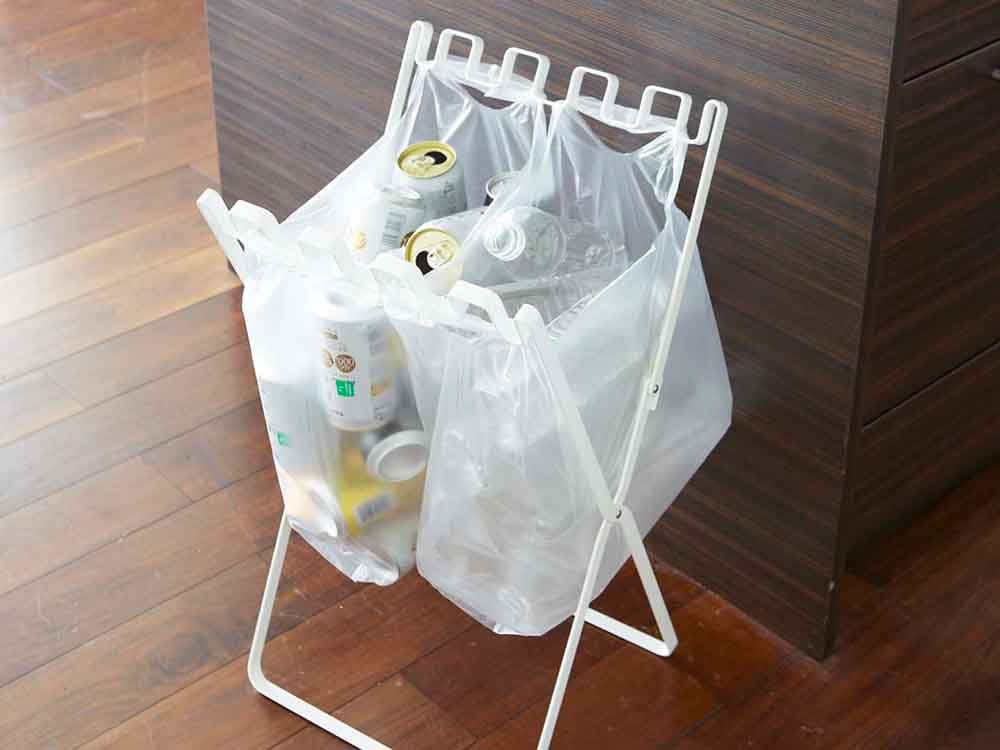 【tower/タワー】ゴミ袋&レジ袋スタンド ホワイト|ITEM - KITCHEN|全ての商品