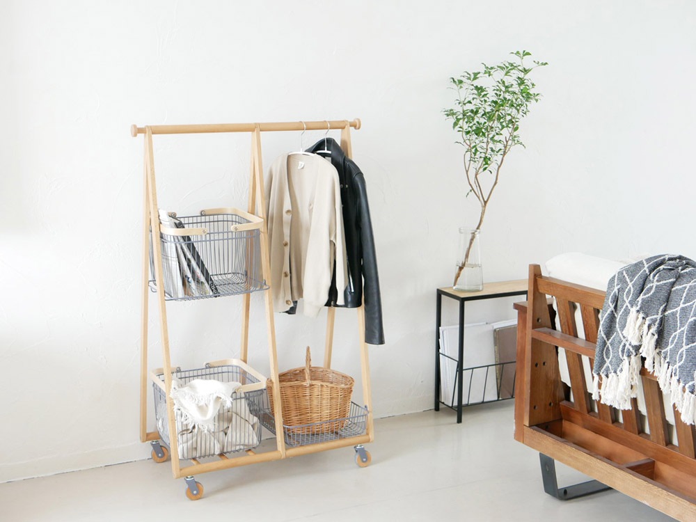 HinataLife ひなたライフ マッシュ リヴ キャリーバスケットワゴンL