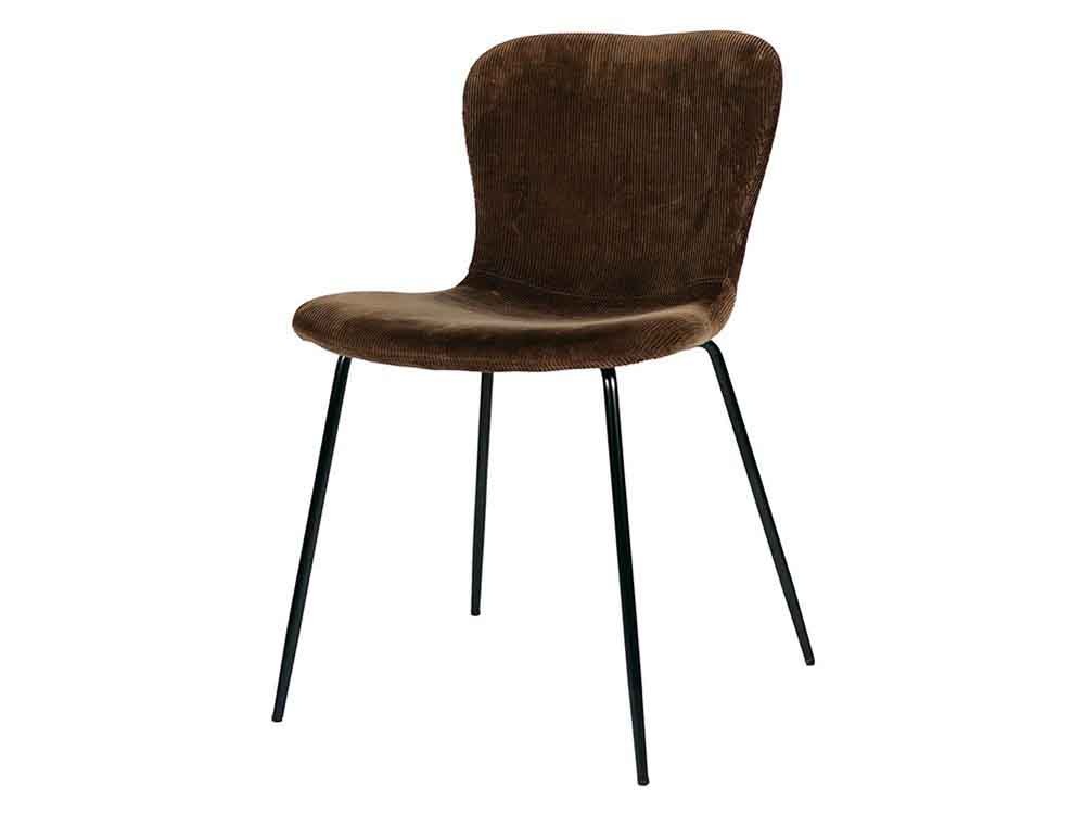 【adepeche/アデペシュ】zip design チェア ブラウン コーデュロイ