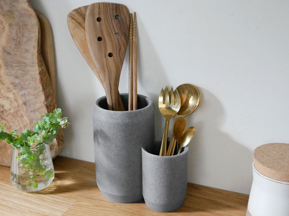 【ideaco/イデアコ】Kitchen Tool Stand COMBO ストーンサンドグレー