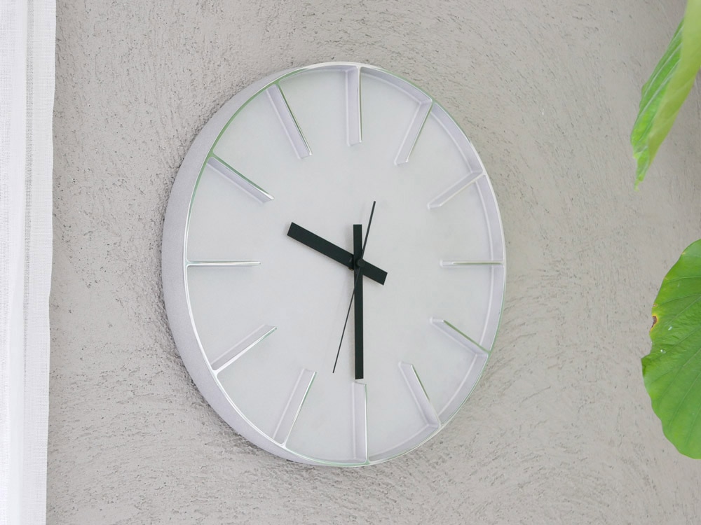 【Lemnos/レムノス】Edge Clock アルミニウム 35cm